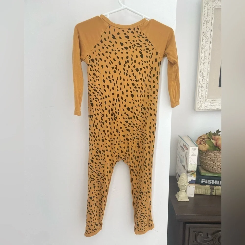 Kyte baby leopard print long all 3T longall nutmeg